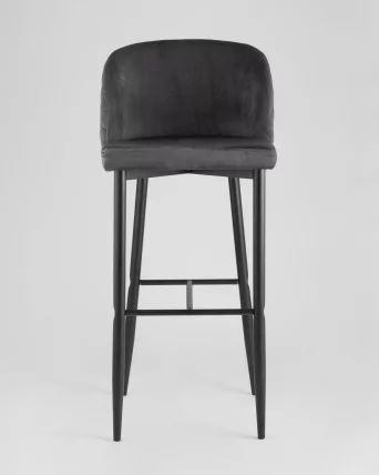 Стул барный Оскар велюр Серый_2