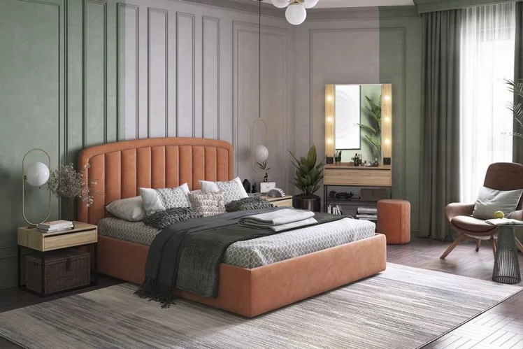 Кровать 1.6 Сиена-2 KM1.6-14.2075 Янтарь_5