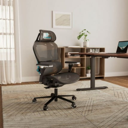 Эргономичное компьютерное кресло (для геймеров) Eureka TYPHON, Blue_13