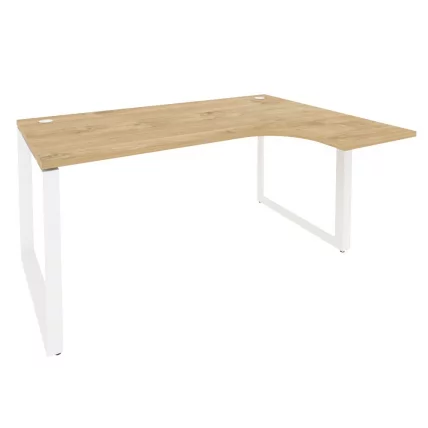Стол эргономичный правый на О-образном м/к ONIX O.MO-SA-4R Тиквуд Светлый/Белый_0