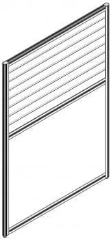 Перегородка со стеклом 1300 мм RAND RP130SG90 Легно светлый_0