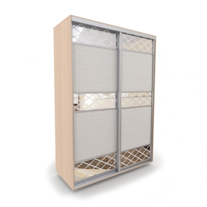 Шкаф-купе 2-х дверный Акцент-Лайн КР 1600х600 Дуб молочный_0