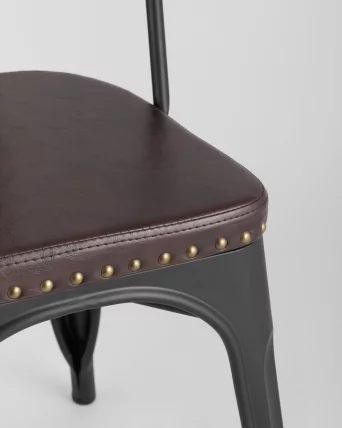 Стул TOLIX SOFT мягкий Черный матовый_8