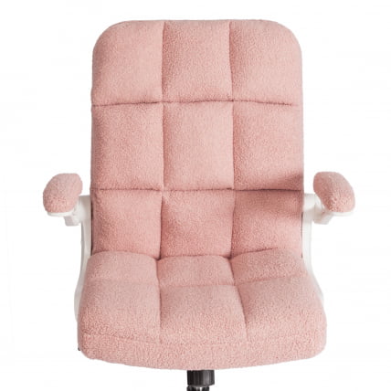 Кресло офисное Lugano Wh ткань teddy, розовый_5