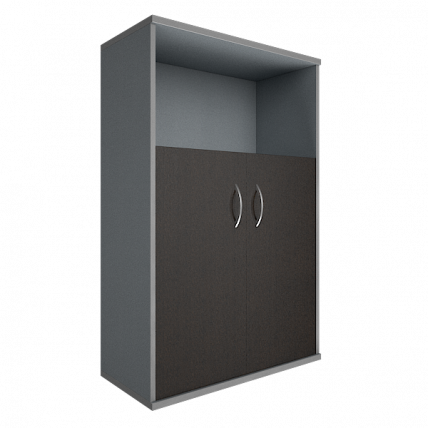 Шкаф средний широкий Riva А.СТ-2.1 Венге/Металлик_0