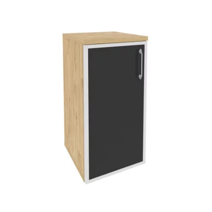 Шкаф низкий узкий левый ONIX O.SU-3.2R(L) black Тиквуд Светлый_0