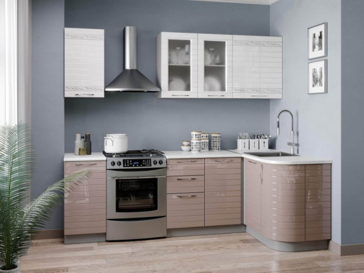 Шкаф кухонный 800 со стеклом Анастасия ЛД 006.561.000 Белый_1