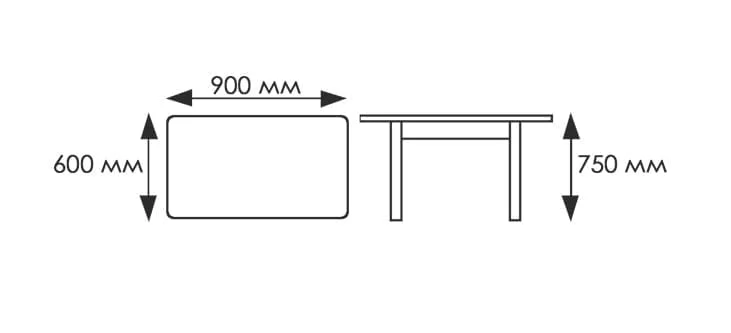 Стол обеденный Прямоугольный 900 600 фп Ромашки Д006 ЛДСП серый_1