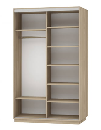 Шкаф-купе двухдверный Экспресс Дуо Экспенс 1400х2200h Ясень шимо светлый_1