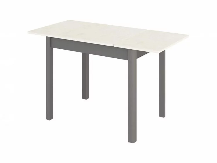 Стол обеденный раскладной Орфей 44 Бетон крем-Оникс_1