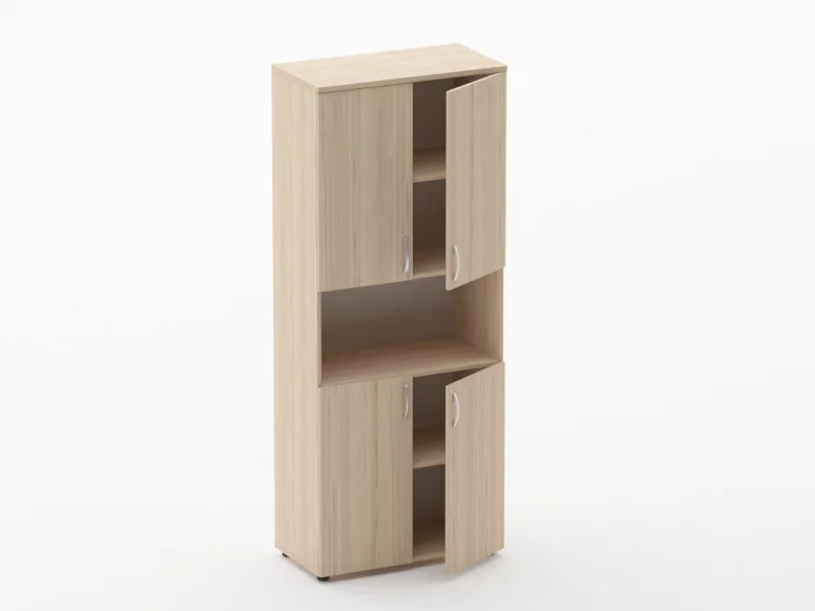 Шкаф высокий закрытый с нишей Glassy 6.19.111 Венге_1