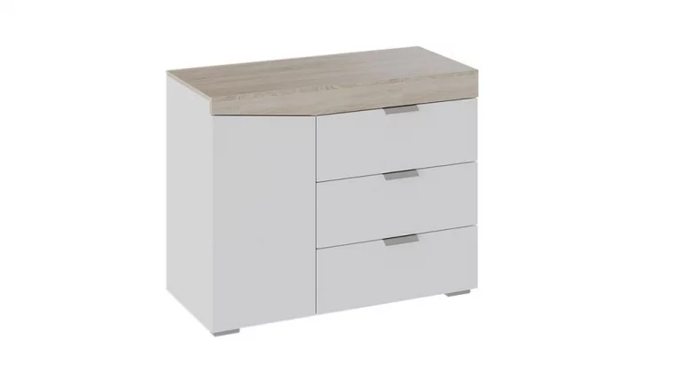 Комод тип 1 Дуб Сонома/Белый Ясень_0