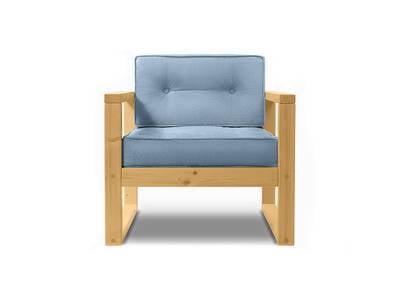 Диван одноместный DEmoku Д-1 серый-натуральный_1