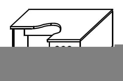 Стол письменный правый СА-3 Пр  Ясень Шимо_1