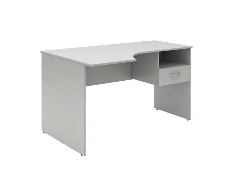 Стол письменный левый SET140-1 L c подвесной тумбой Серый_0