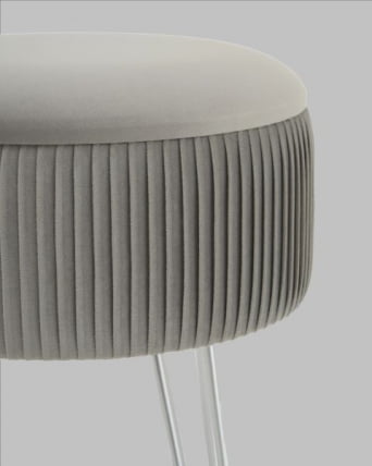 Пуф-столик Астор серебристый серебряные ножки_4