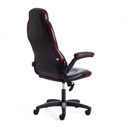 Кресло BAZUKA кож/зам, серый/коричневый, 2TONE/2TONE перф/2TONE_2