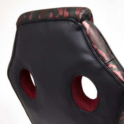 Кресло RACER GT MILITARY кож/зам/ткань, розовый/бордо, TW 13_3