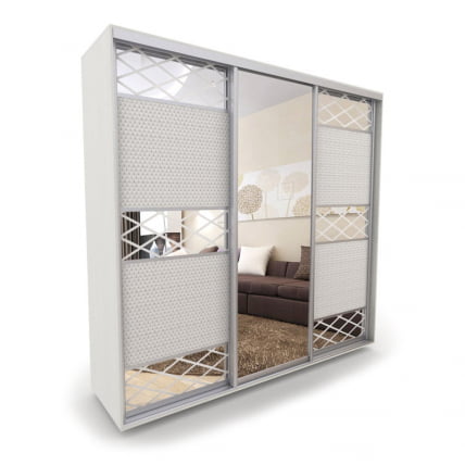 Шкаф-купе 3-х дверный Акцент-Лайн КР 2100х600 Выбеленное дерево_0