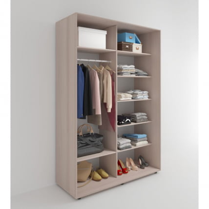 Шкаф-купе 2-х дверный Акцент-Дуэт КВ 1000х600 Ясень шимо светлый_1