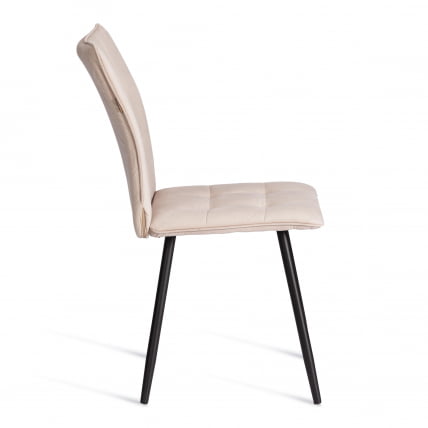 Стул обеденный Bari LT, велюр, бежевый/черный, 7, 41х55х89 см_1