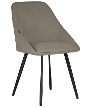 Стул обеденный DOBRIN STELLA (ЭМАЛЬ ЧЕРНЫЙ МУАР велюр Catania Cocoa)_1