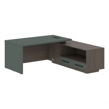 Стол руководителя правый VELION VCT 1919 R Нефрит Дуб Сильвер_0