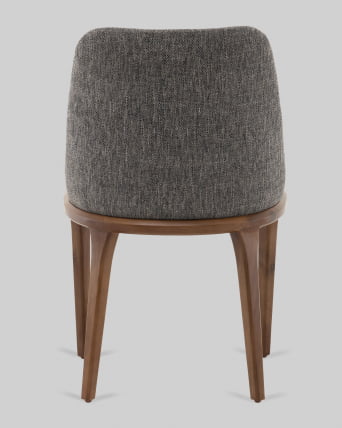 Стул Вудмайкл каркас дерево цвет темный орех рогожка темно-серый_5