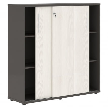 Шкаф с дверьми-купе ЕДИС ЕМC 1343 Ясень Траун Белый Мокко / EDIS EMC_1