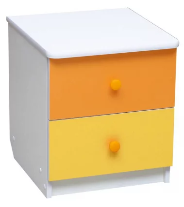 Тумба прикроватная Радуга Белый/Оранжевый/Желтый_0