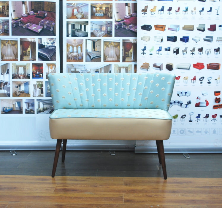 Диван двойной Бьерн двойной бирюза/бежевый_1