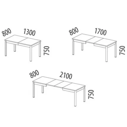 Обеденный стол Орфей 45 Бетон Крем-Белый Шпон_11