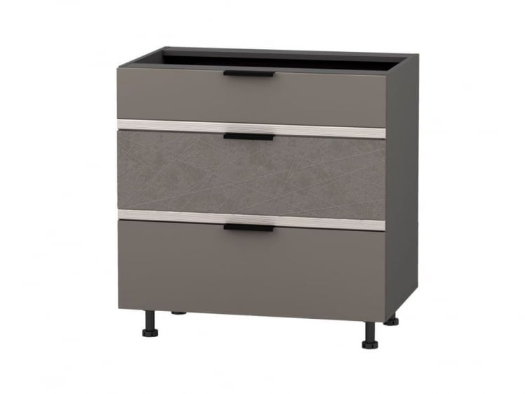Стол с 3-мя ящиками системы Hettich Грейс 105.92 Оникс Кубанит_0