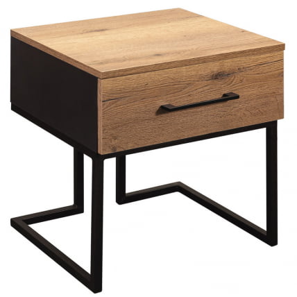 Тумба прикроватная Loft Дуб табак/Графит_0