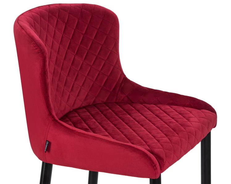 Стул полубарный DOBRIN CHRISTIAN 65  Бордовый велюр V108-85_6