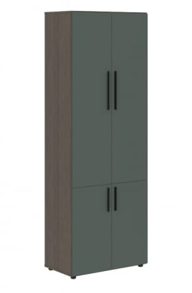 Шкаф с глухими средними и малыми дверьми VELION VHCS 80.3 Нефрит Дуб Сильвер_0