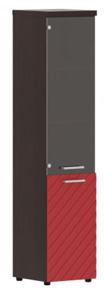 Шкаф колонка комбинированная с топом (левый) Torr LUX TLHC 42.2 L Венге Магия Красный_0
