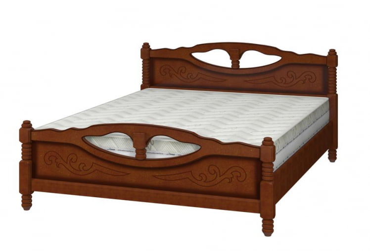 Кровать из массива Елена-4 200х120 Орех_0