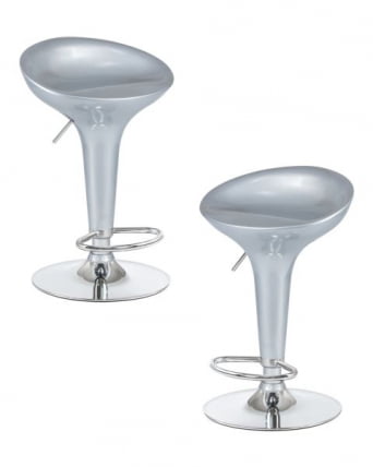 Стул барный ДОБРИН БОМБА (серебряный металлик) 2 шт / DOBRIN BOMBA_0