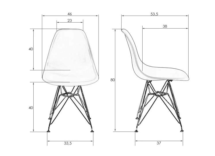 Стул обеденный DOBRIN DSR ножки хром Пыльная роза NX-P-11_6