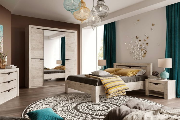 Кровать 1800 Соренто 22 Дуб бонифаций_4