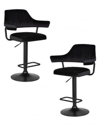 Стул барный DOBRIN CHARLY BLACK (черный велюр (MJ9-101)) 2 шт_0