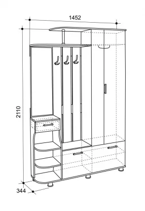 Прихожая Барселона-2 Венге_1