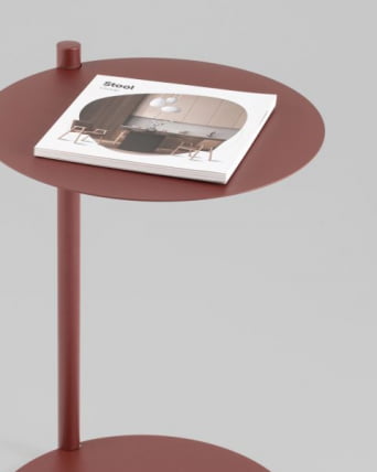 Журнальный столик Siara металл бордовый_9