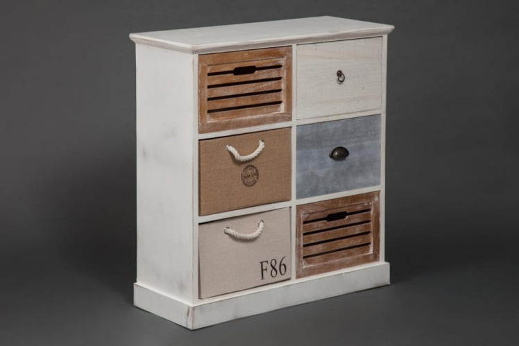 Тумба с 6 ящиками Secret De Maison MARITIME 6 ( mod. HX16-006NS ) butter white/navy design_6