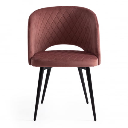 Кресло WIND (mod. 717) ткань/металл, 55х55х80 см, высота до сиденья 48 см, коралловый barkhat 15 /черный_4