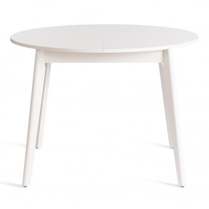 Стол обеденный SVELTO ЛДСП, опора-массив березы, 105 х 105 (140) х 74.5 см, Белый /белый_1