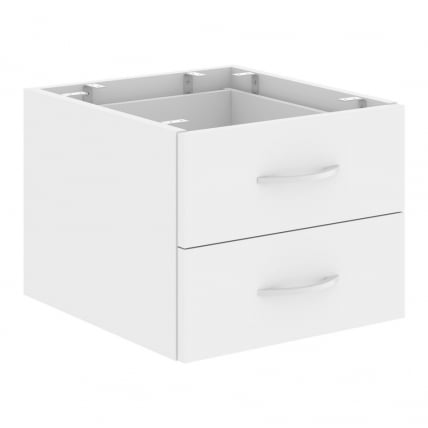 Тумба подвесная с двумя ящиками IMAGO Plus СРС-2V.1 Белая_0