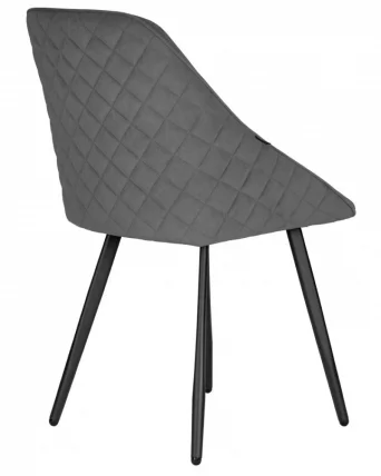 Стул обеденный DOBRIN STELLA (ЭМАЛЬ ЧЕРНЫЙ МУАР велюр Catania Stone)_5