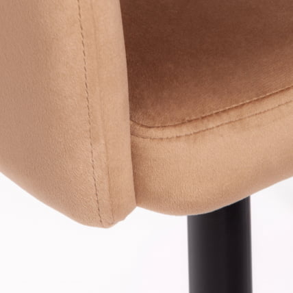 Кресло LA FONTAIN (mod. 004) вельвет/металл, 60 х 57 х 84 см , коричневый (HLR11)/черный_7